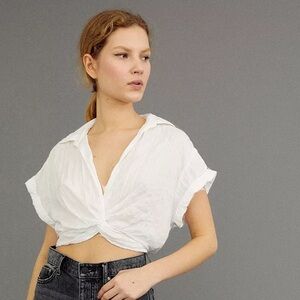 UO Tuli Twist-Front Shirt